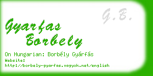 gyarfas borbely business card