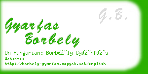 gyarfas borbely business card